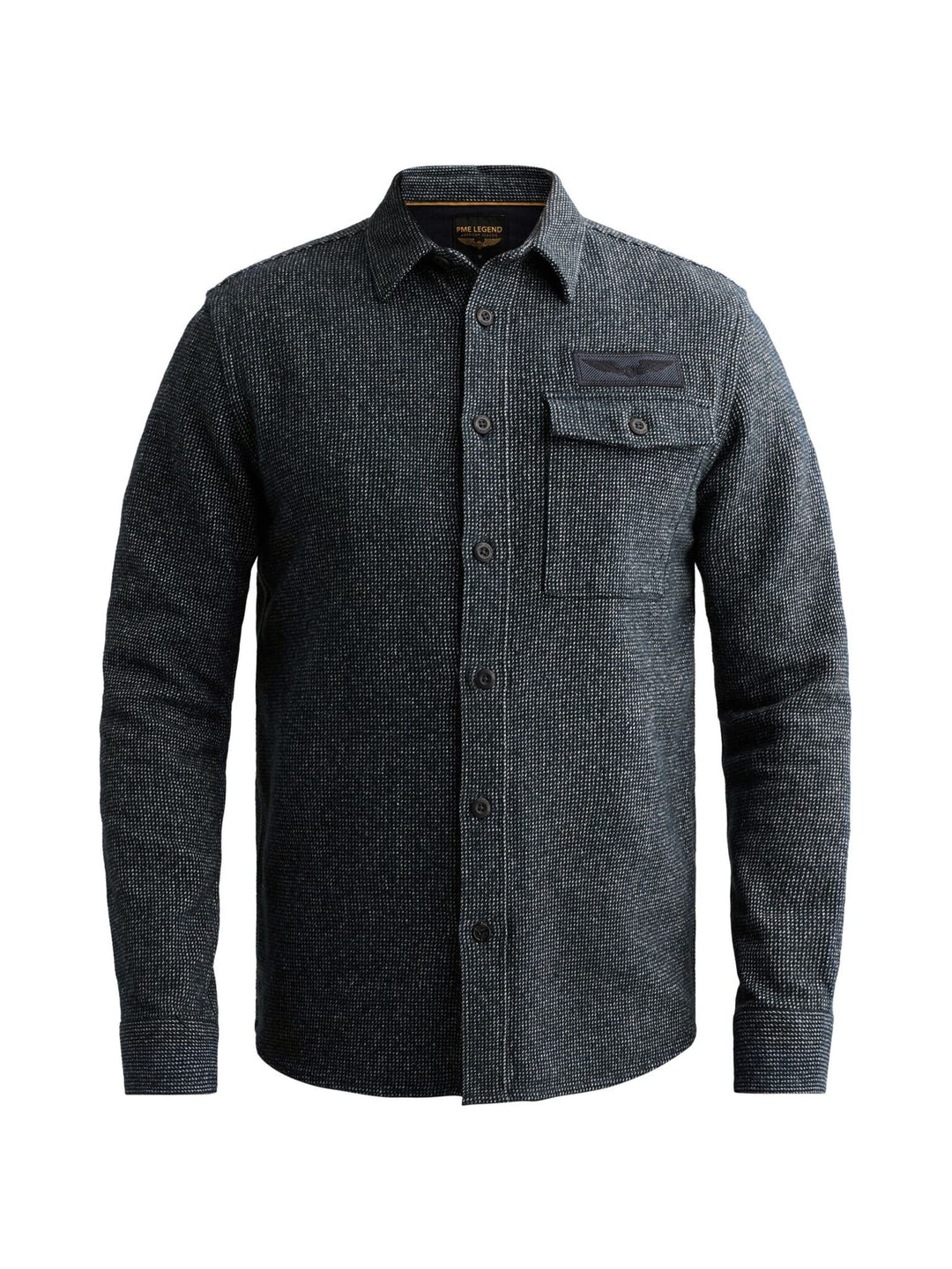 PME-Legend PSI2610214 overhemd l/m heren blauw dessin
