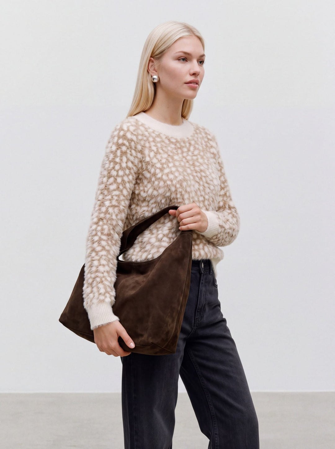 VERO MODA 10331525 Jungle trui dames ecru dessin