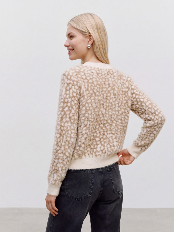 VERO MODA 10331525 Jungle trui dames ecru dessin