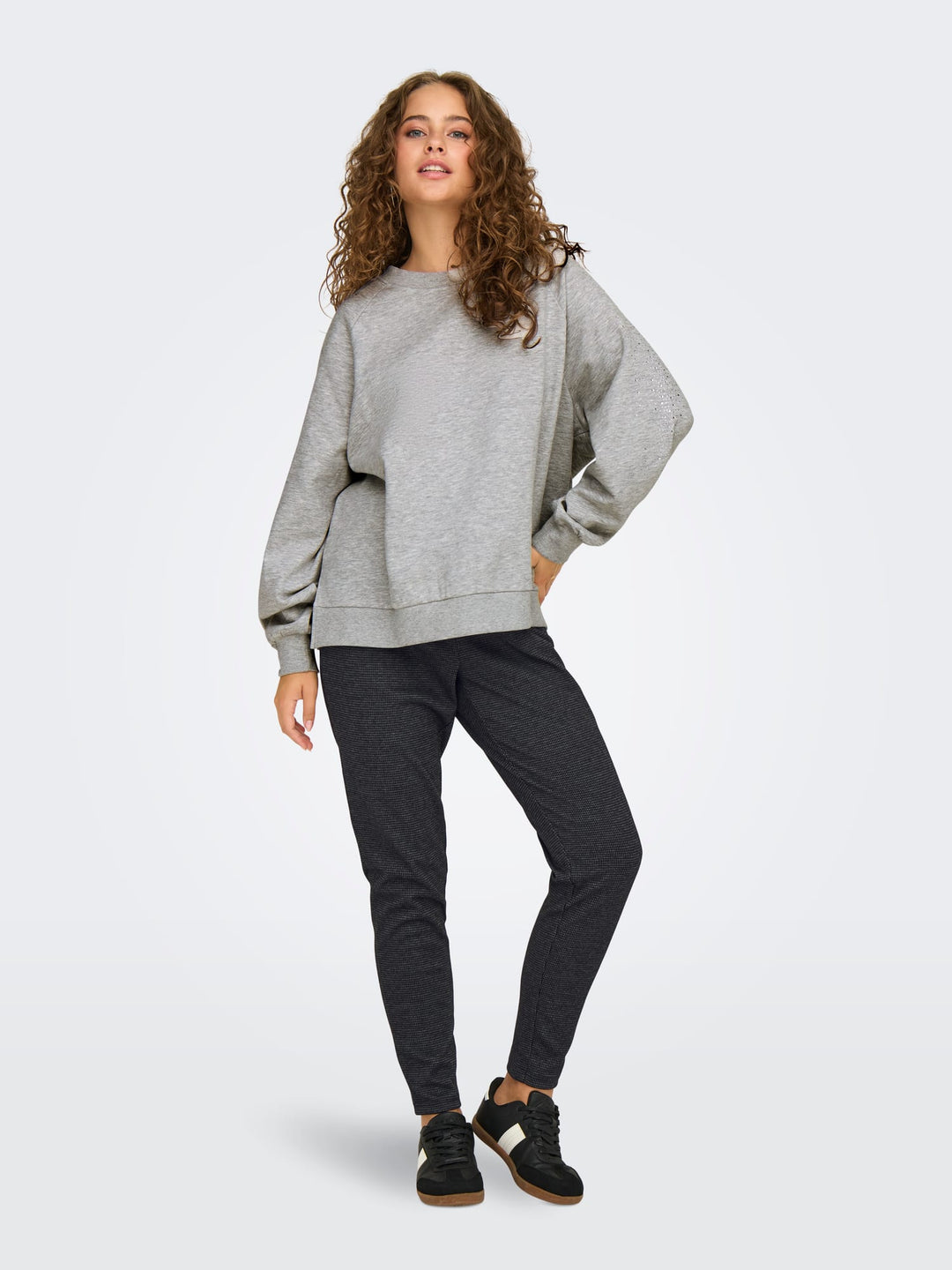 Only ONLPOPTRASH-GOZI PANT PNT NOOS antraciet – lange broek dames - 30