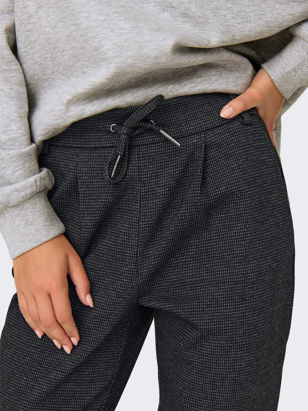 Only ONLPOPTRASH-GOZI PANT PNT NOOS antraciet – lange broek dames - 30