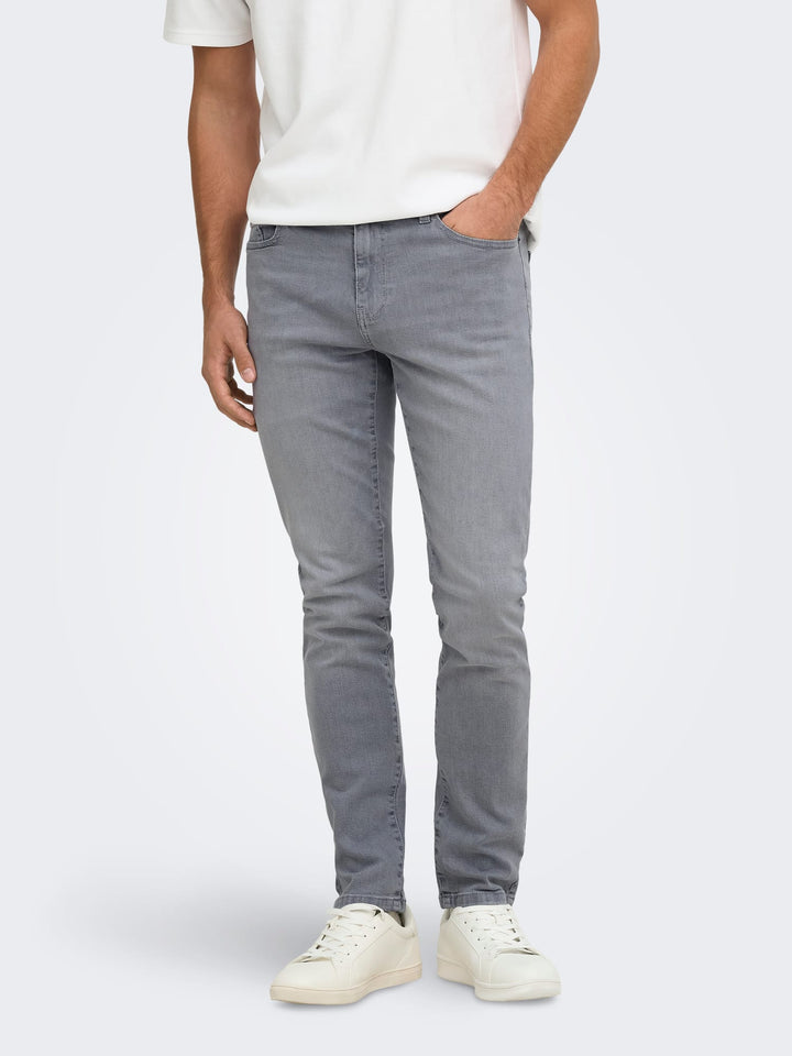 ONLY &amp; SONS 22028265 LOOM jeans slim fit grey denim – heren - 34