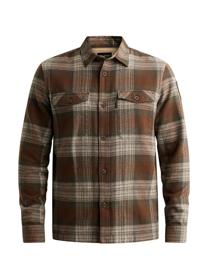 PME-Legend PSI2609264 overhemd l/m heren grijs dessin