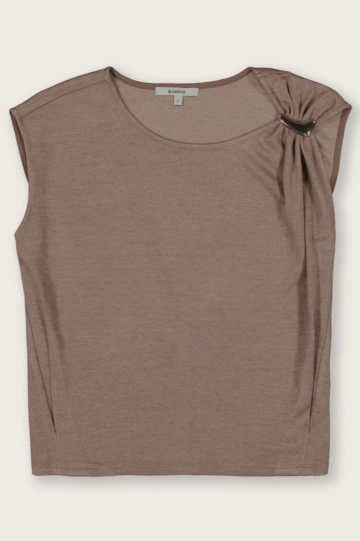 Garcia woman S260002 top z/m taupe