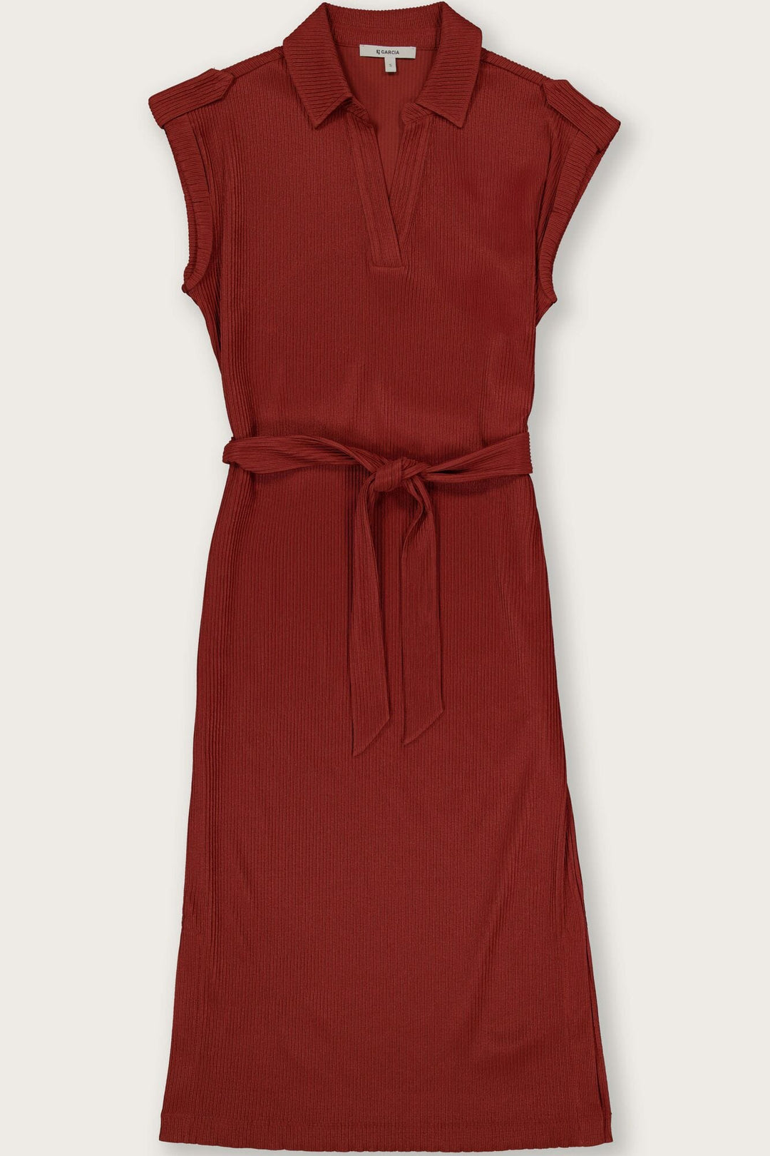 Garcia woman S260081 jurk midi dames brique