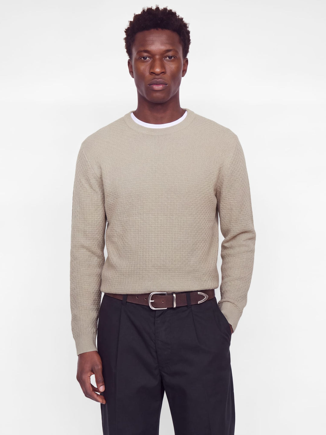 Jack &amp; Jones 12305682 stanley trui zand – heren
