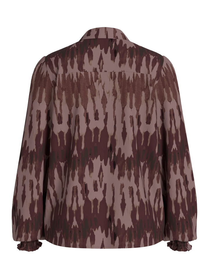 Vila 14121103 Rano blouse l/m dames paars dessin
