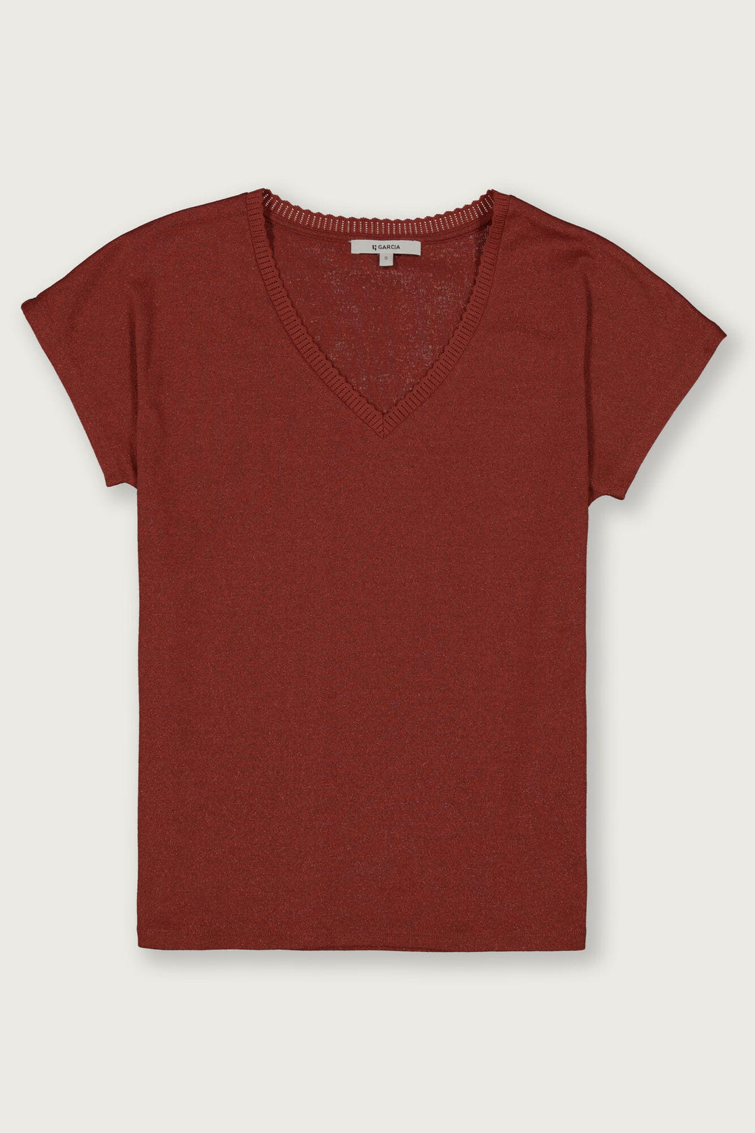 Garcia woman Z0016 t-shirt k/m brique