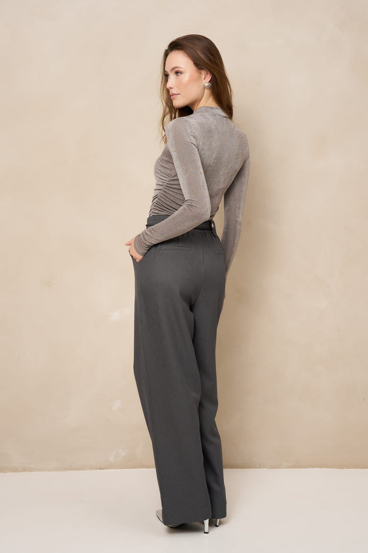 Lofty Manner RK08.1 - Top Kelly grijs – t-shirt l/m dames