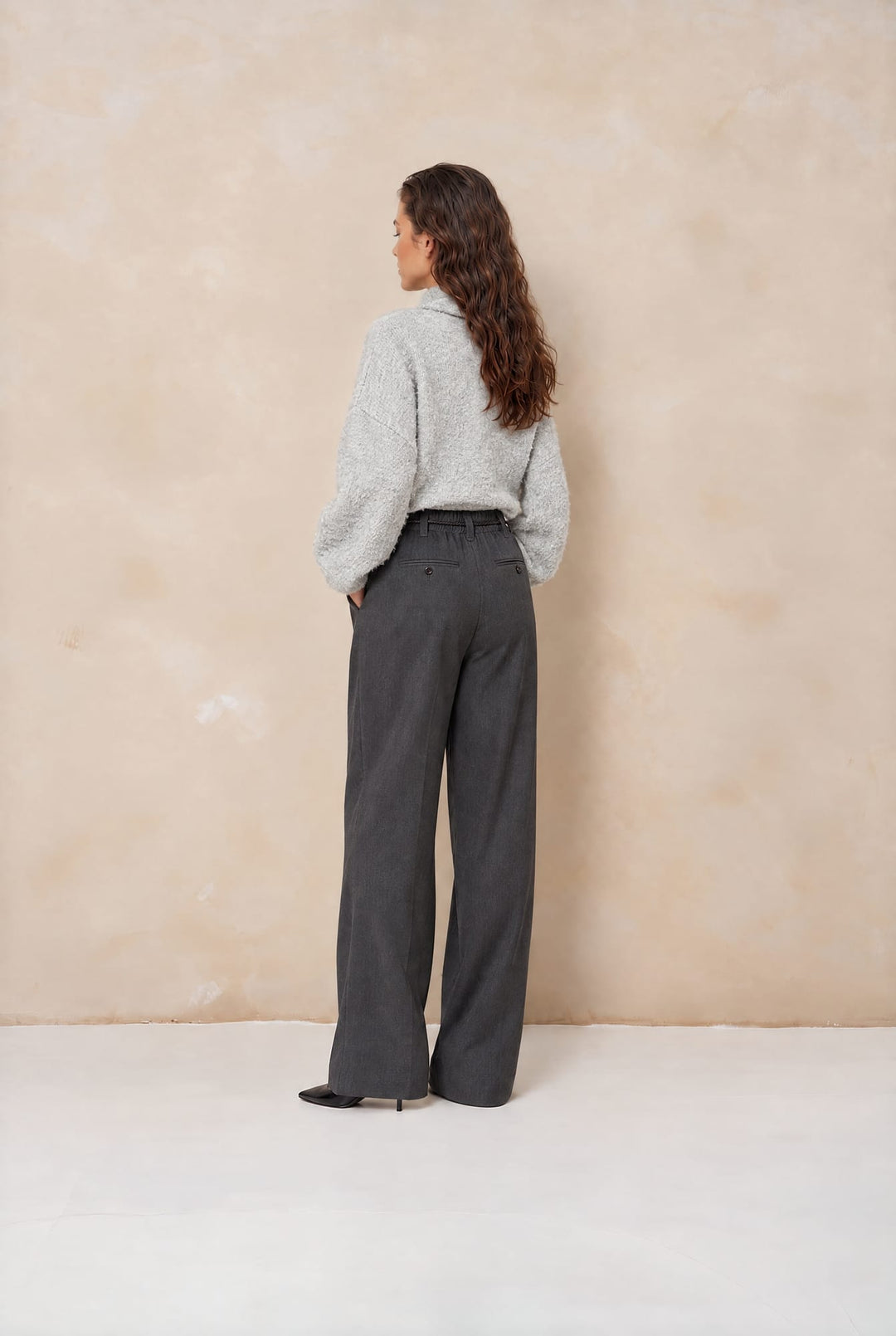Lofty Manner RK09.1 - Jumper Kira lichtgrijs – dames