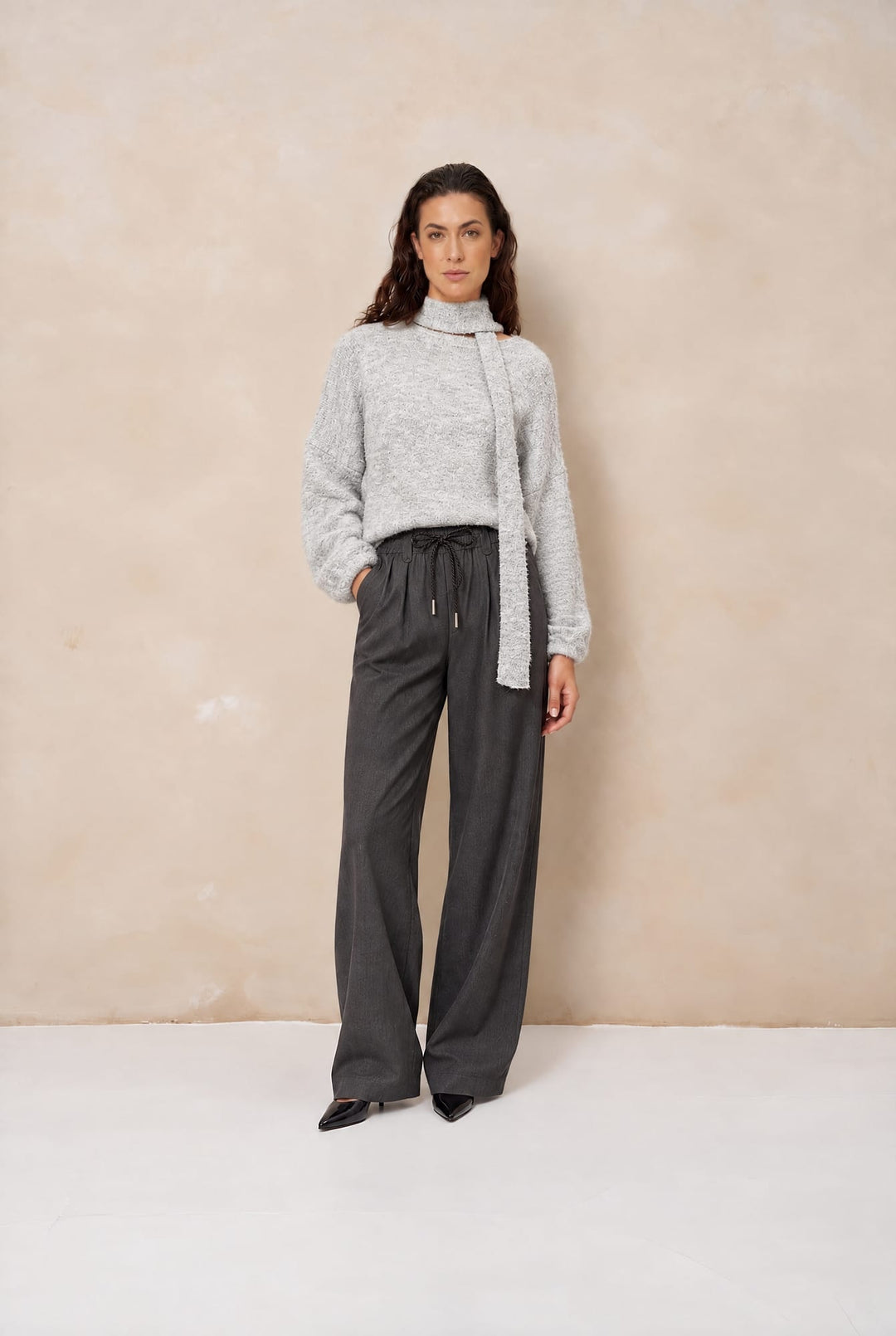 Lofty Manner RK09.1 - Jumper Kira lichtgrijs – dames