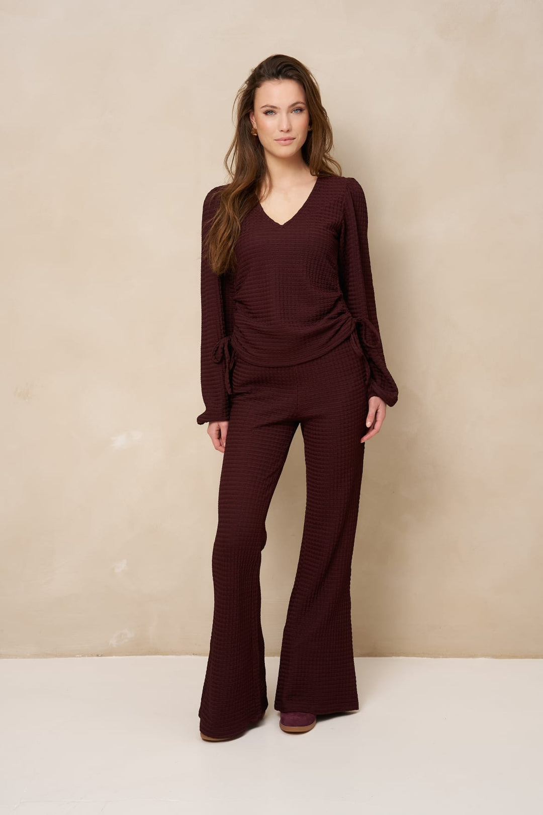 Lofty Manner RK49.1 - Pant Mea bordeaux – lange broek dames