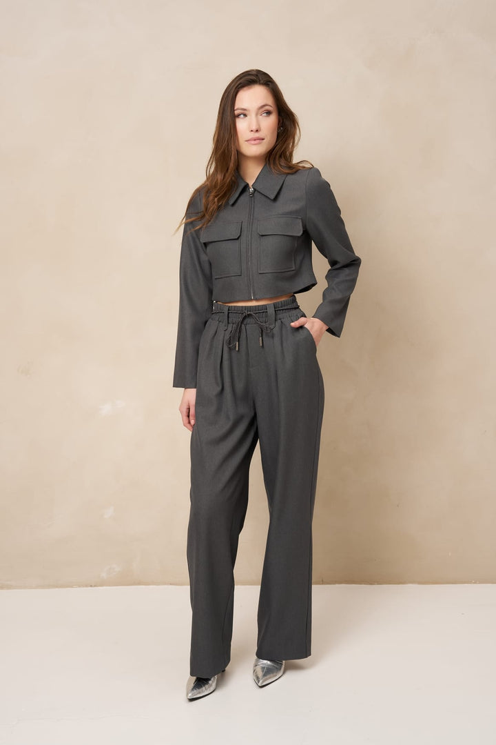 Lofty Manner RK40 - Pant Kela lange broek dames antraciet