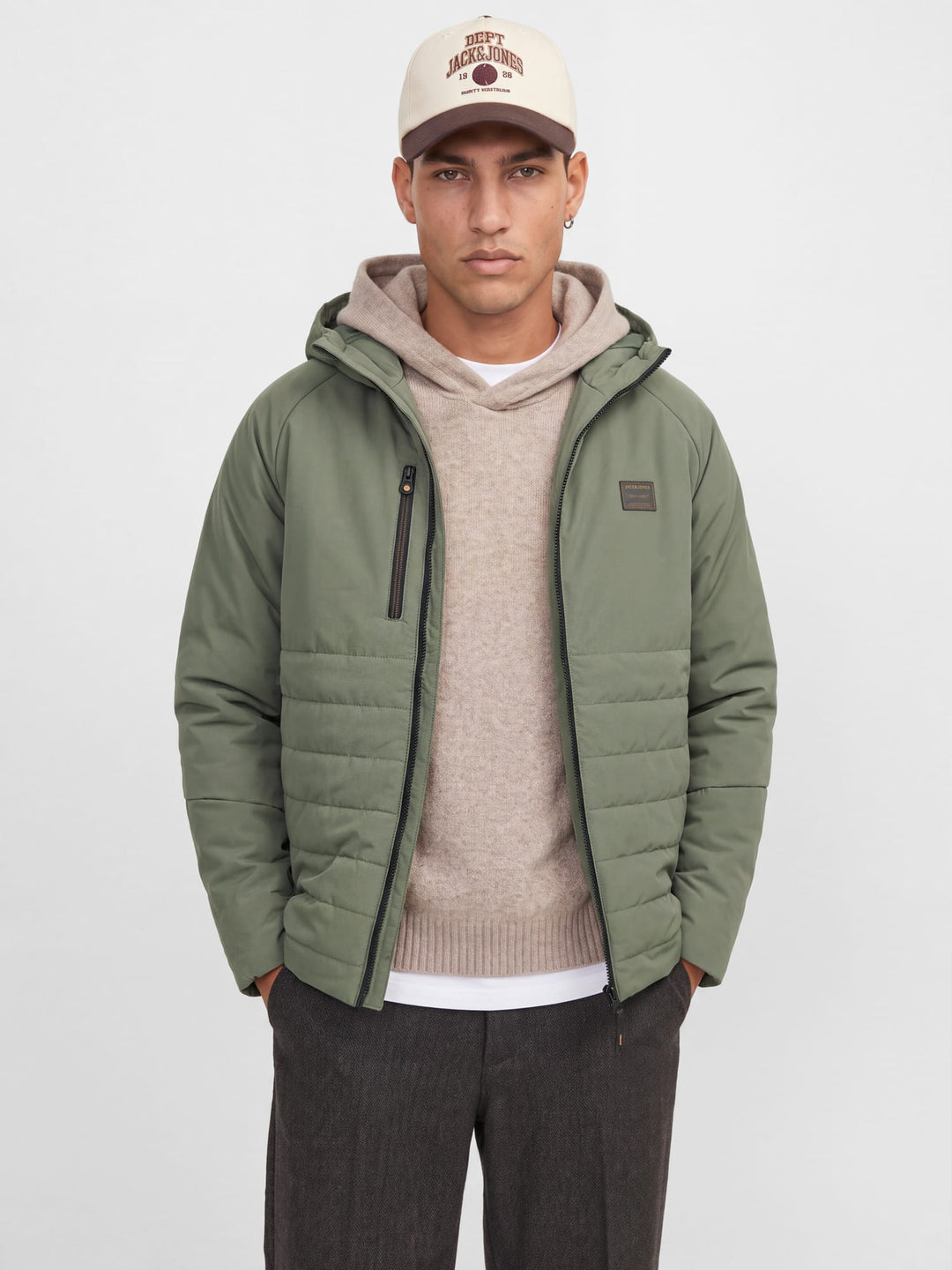 Jack &amp; Jones 12279247 Finn winterjas olijf – heren