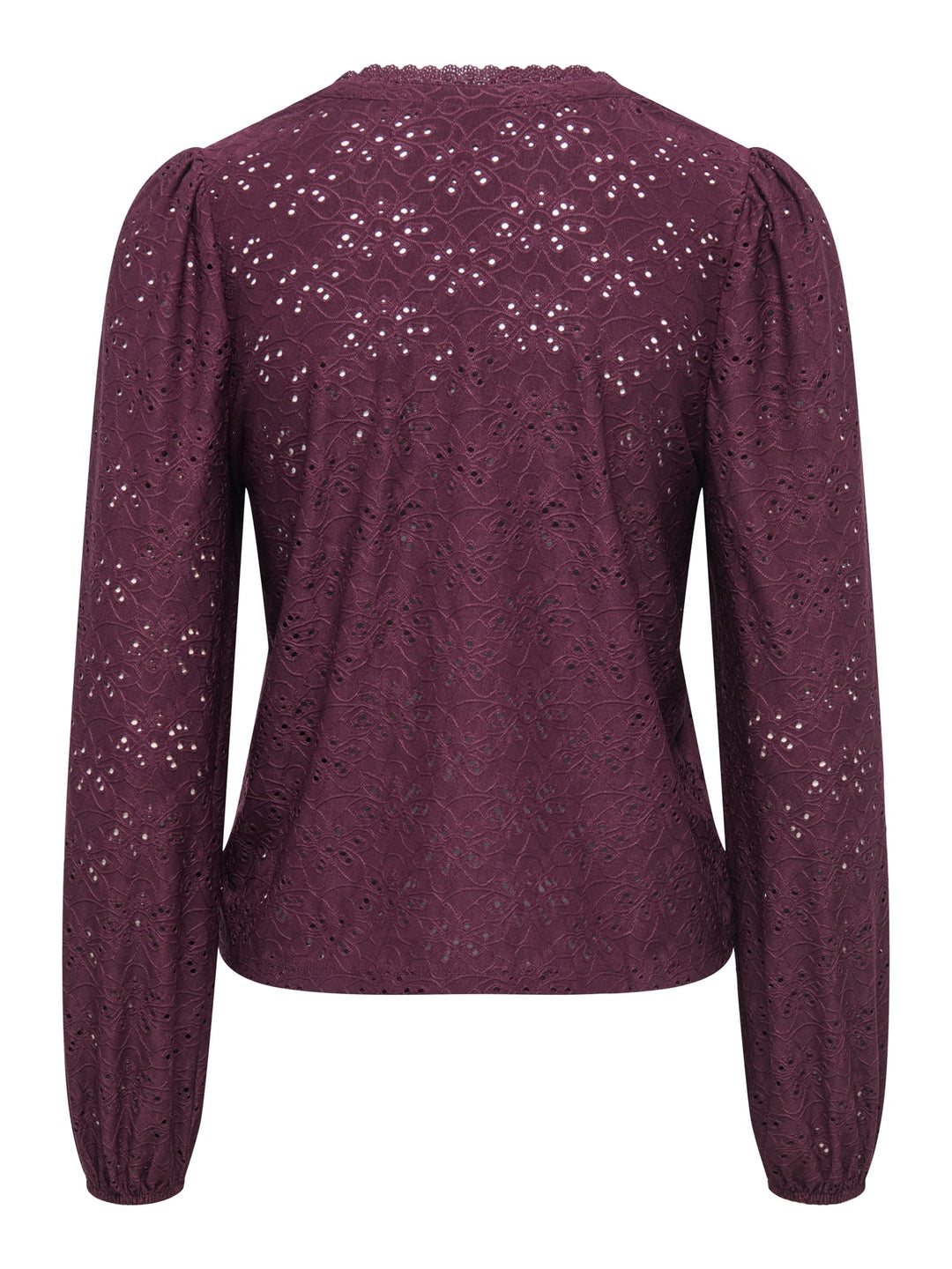 Only 15386530 Smilla top met lange mouwen bordeaux