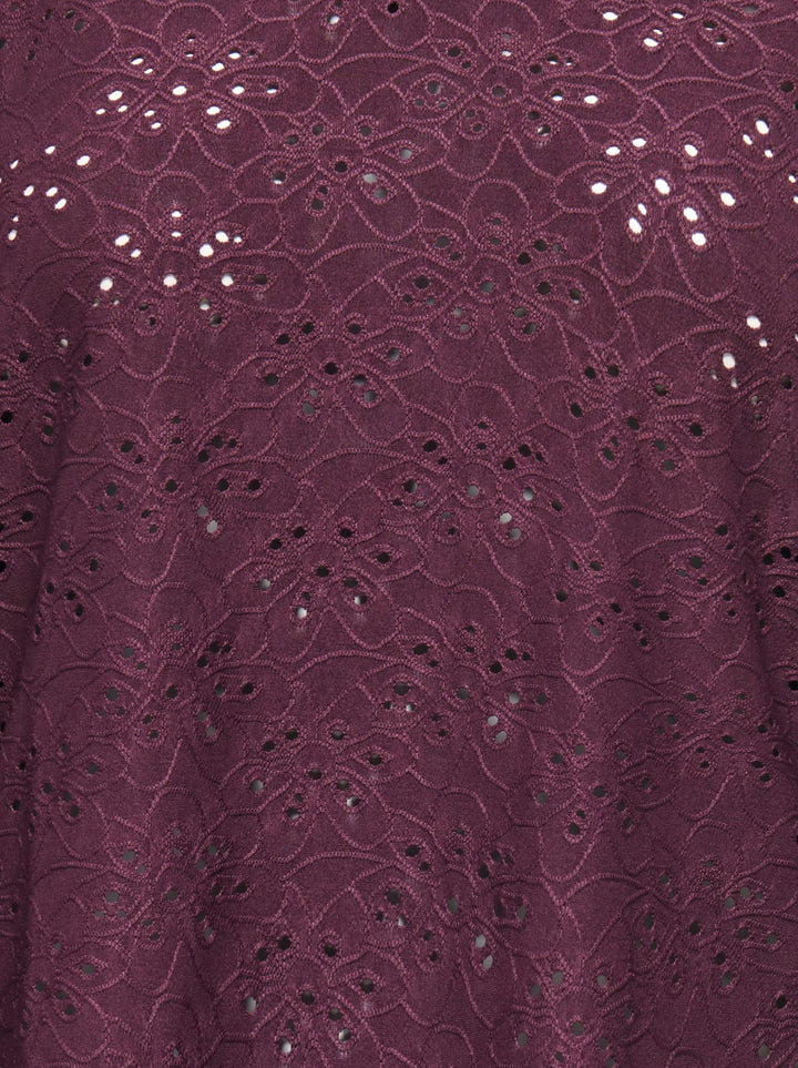 Only 15386530 Smilla top met lange mouwen bordeaux