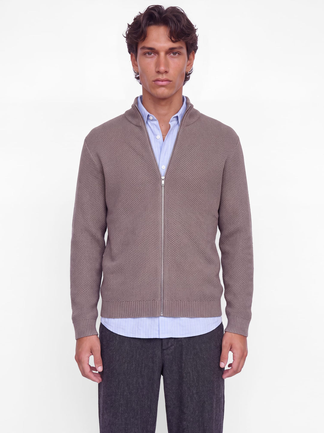 Jack &amp; Jones 12305684 Tyce vest sweat taupe – heren