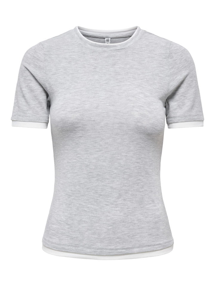Only 15369930 Viggo T-shirt lichtgrijs – dames