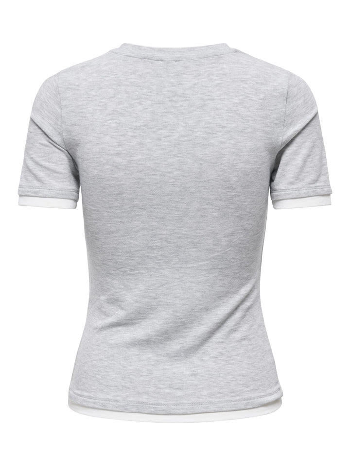 Only 15369930 Viggo T-shirt lichtgrijs – dames