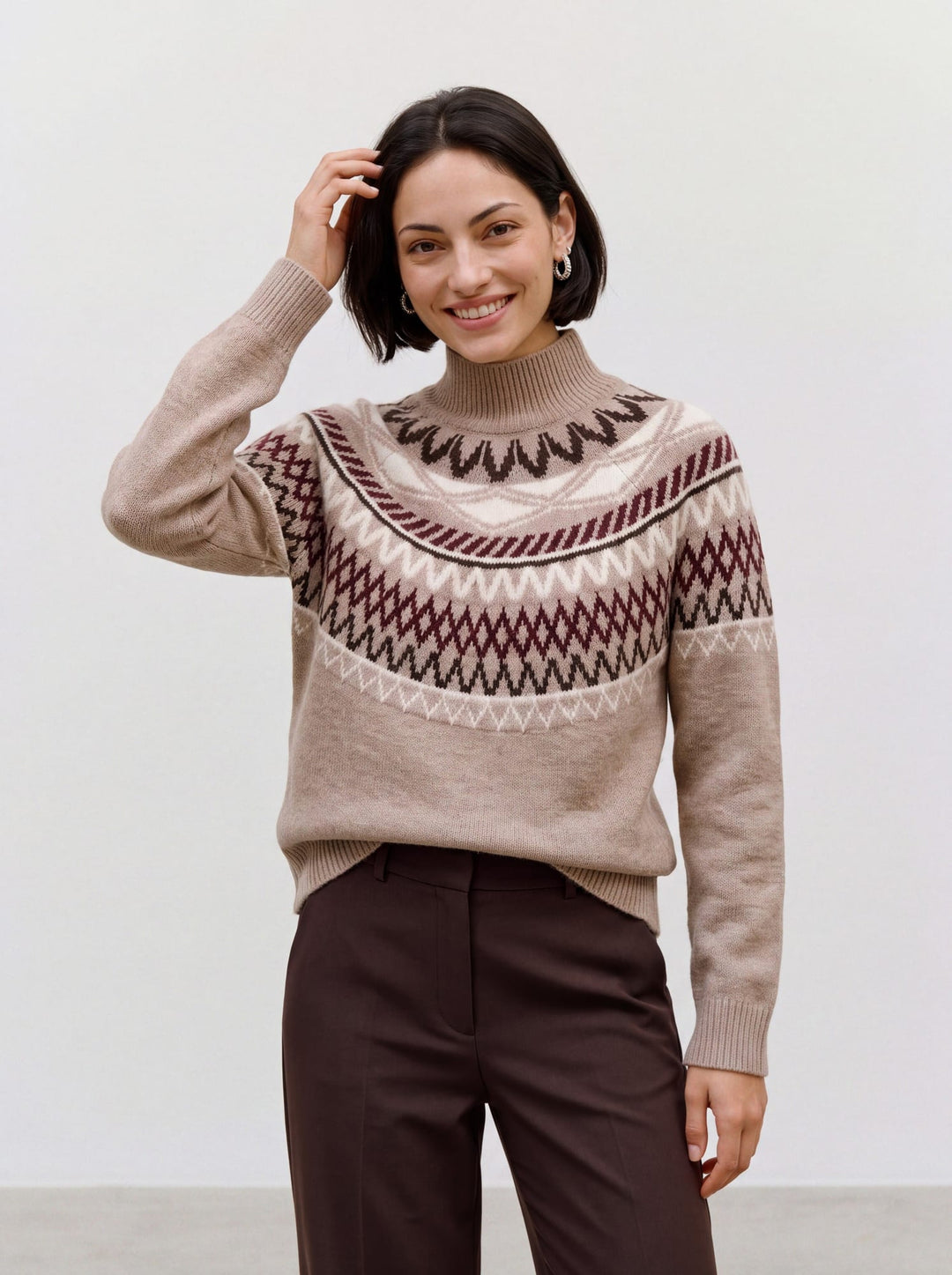VERO MODA 10348416 maple damestrui bruin dessin