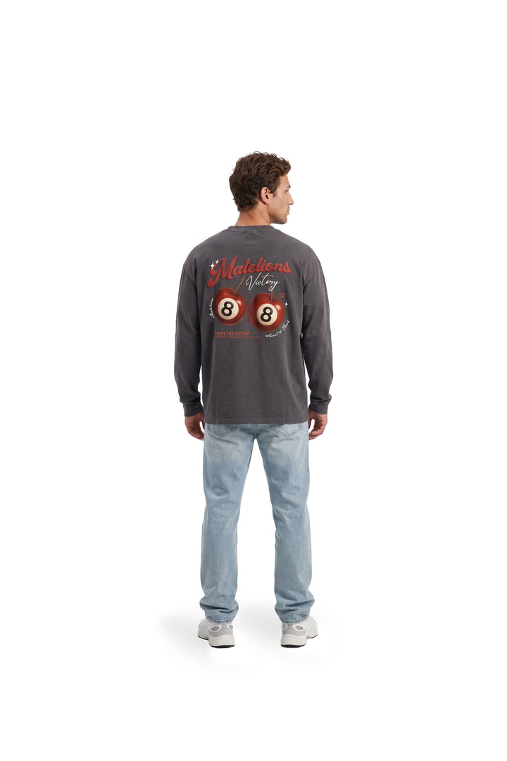 Malelions men MMB50026033 t-shirt l/m antraciet