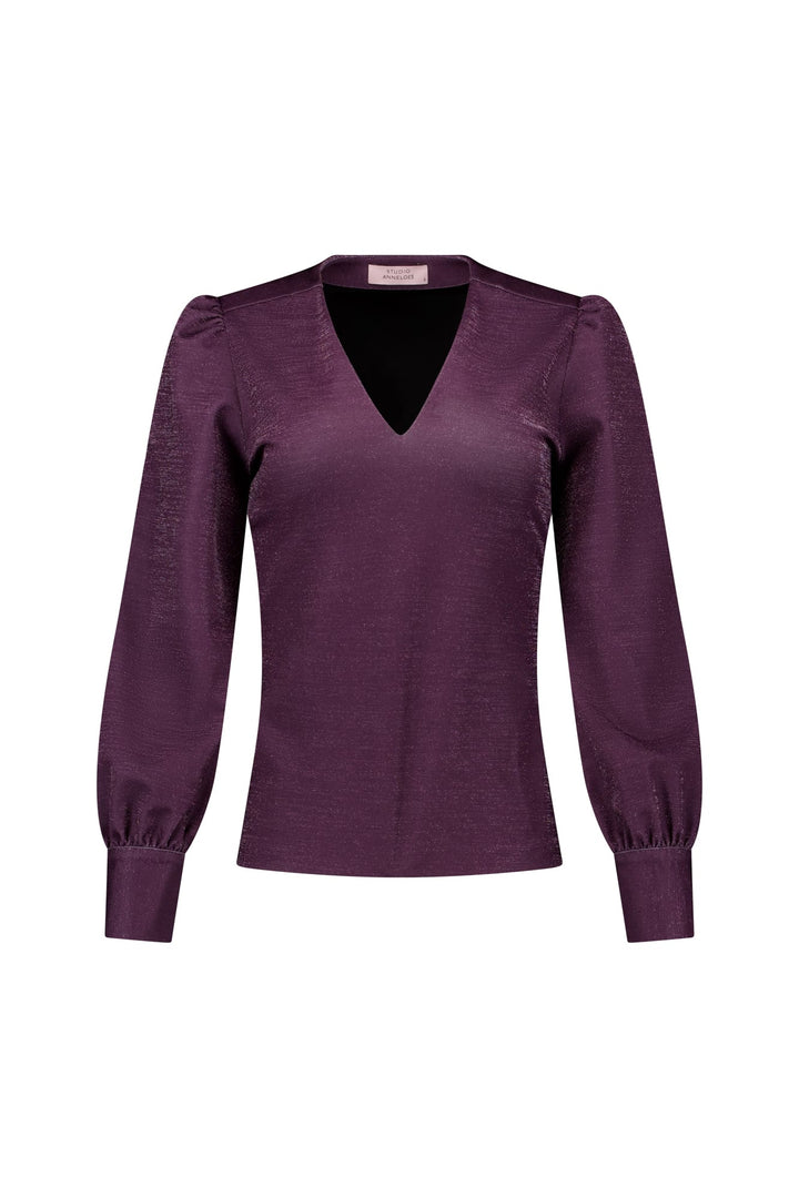 Studio Anneloes 14464 Crisje top aubergine