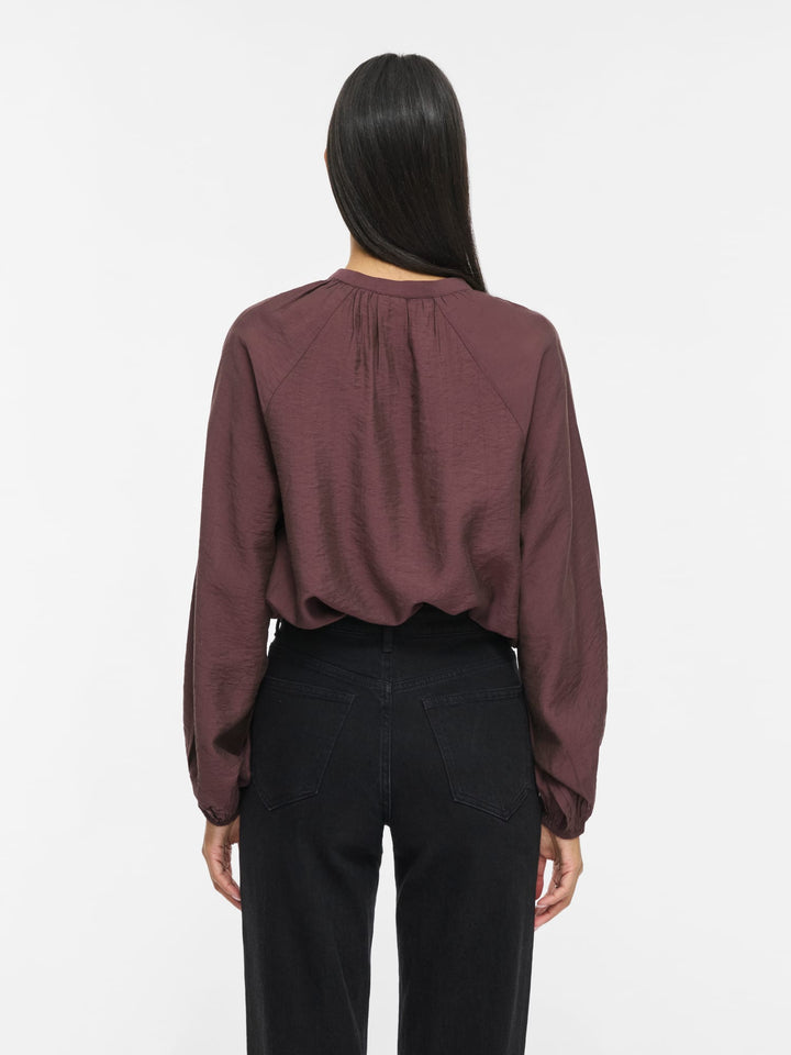 Vila 14119767 Alima top aubergine – dames