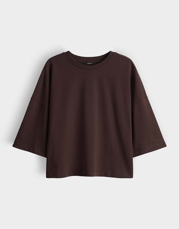 Opus Sarenzi T-shirt bruin – dames