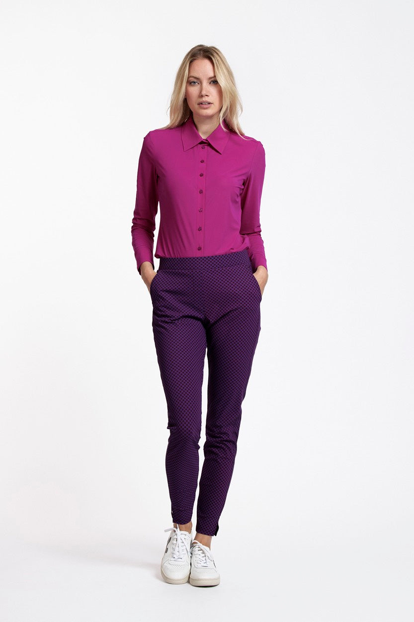 Studio Anneloes 07815 Flodown – lange broek dames - Paars Dessin