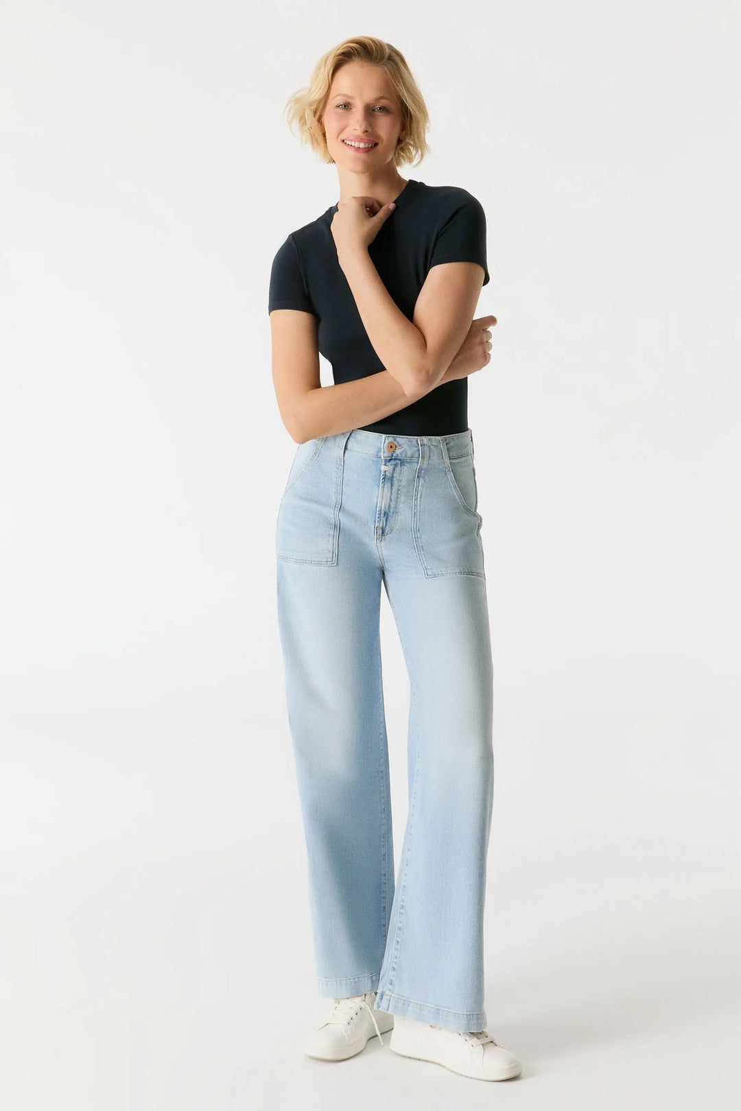 COJ Lulu jeans loose fit dames – blue denim - L32