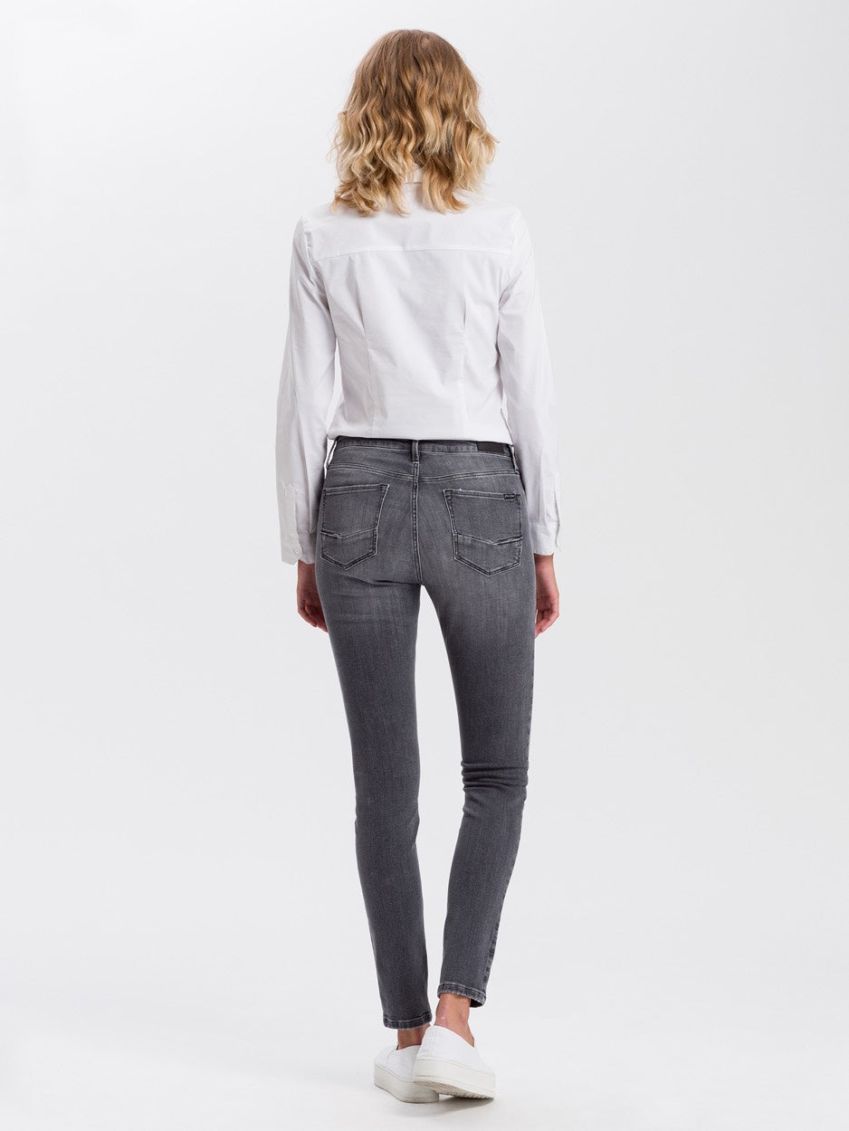 Cross Jeans N 497-191 grey denim – dames skinny fit - L32