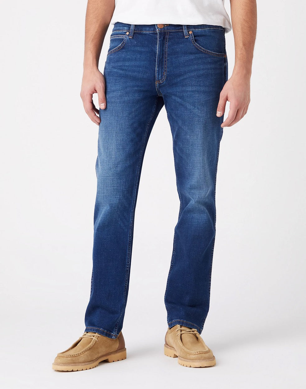 Wrangler Greensboro W15QCJ027 jeans – heren - Blue Denim - L34