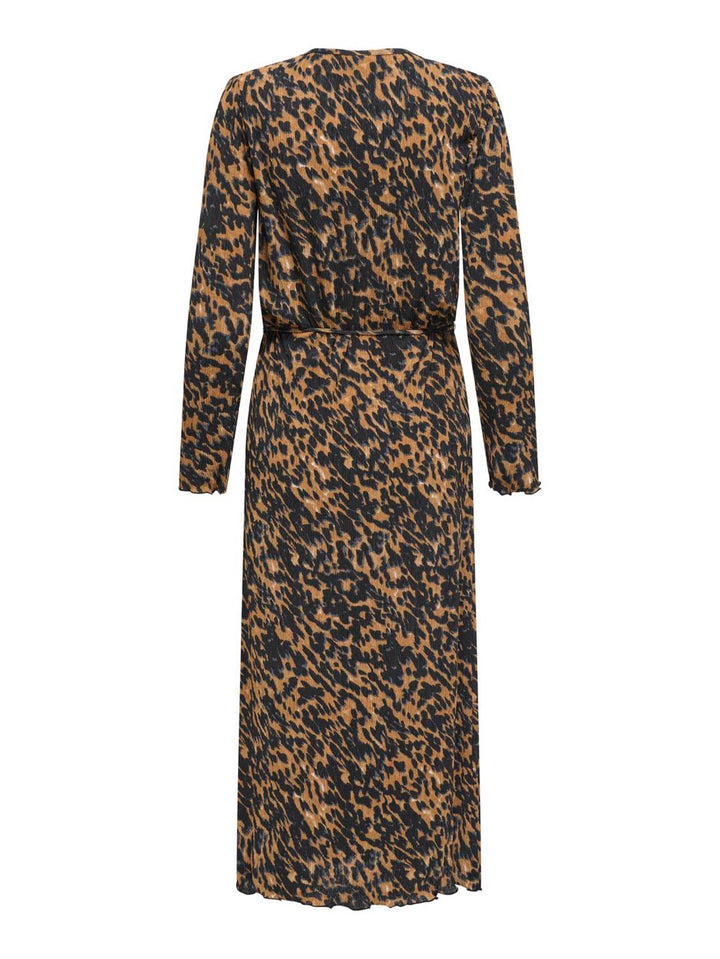 Only 15332400 sienna – dames maxi jurk bruin dessin