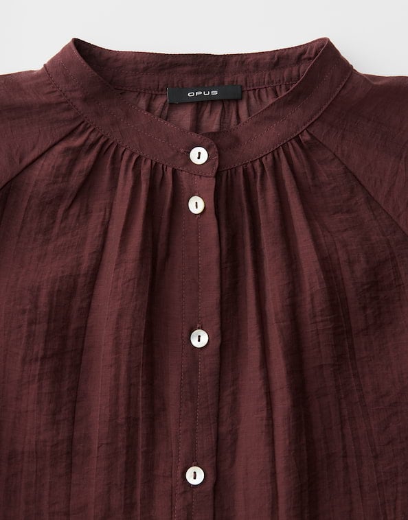 Opus Fabrielle blouse l/m dames – wijnrood