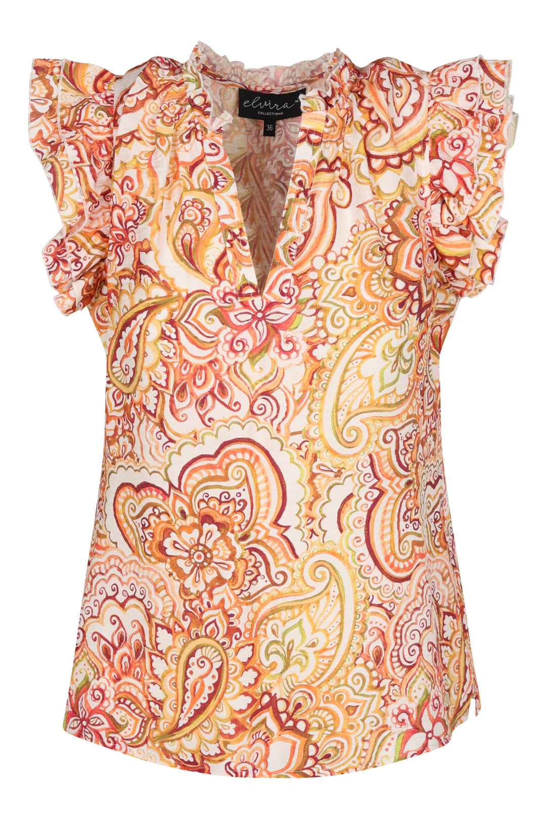 Elvira Casuals E3 25-017 top k/m dames oranje dessin