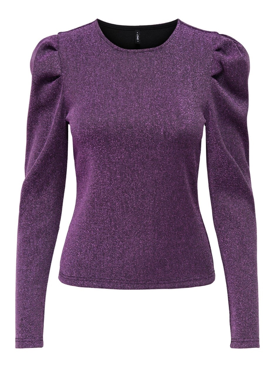 Only 15278055 Rich top l/m dames paars