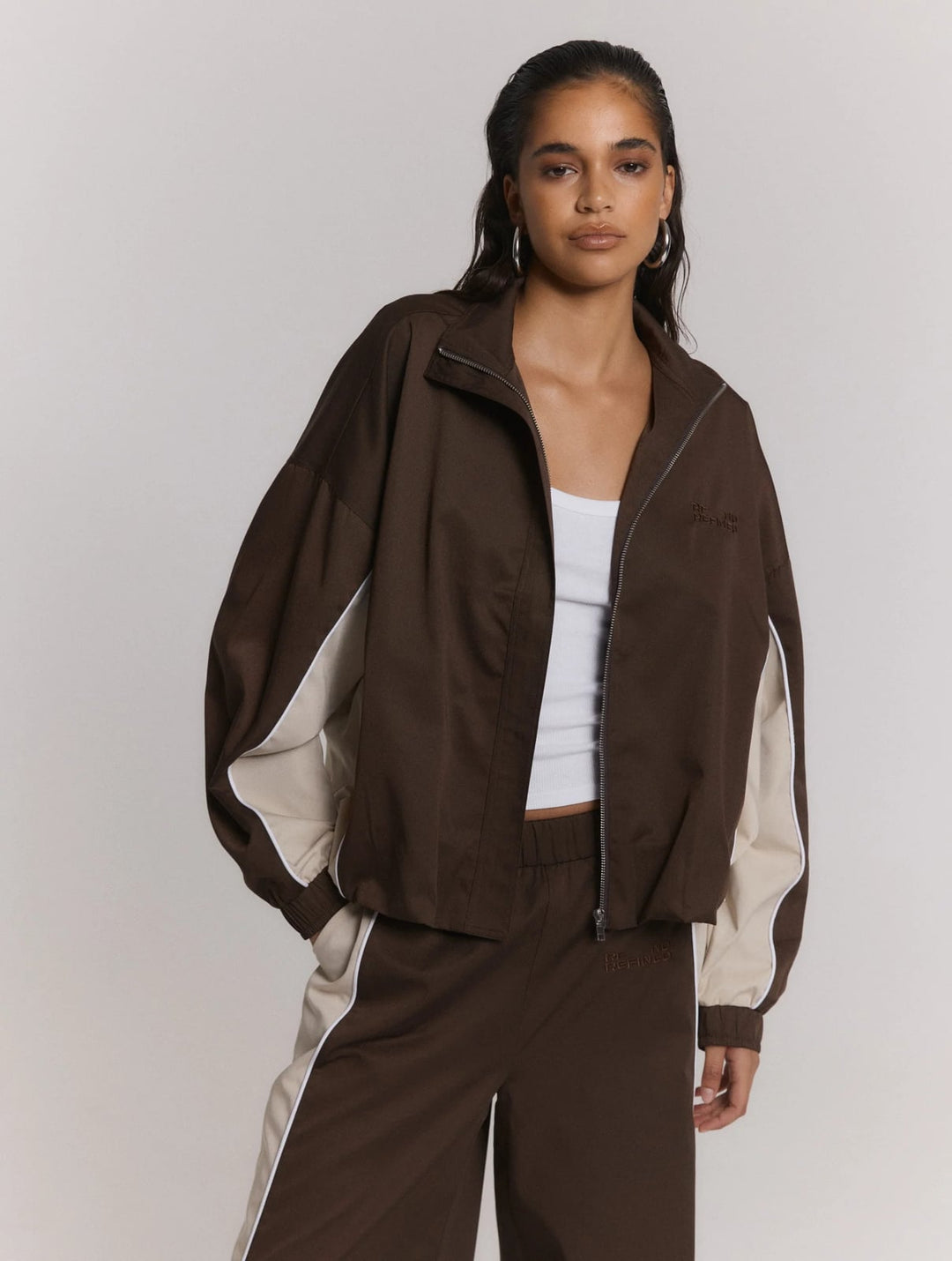 Refined department R2610451300 damesjack bruin dessin