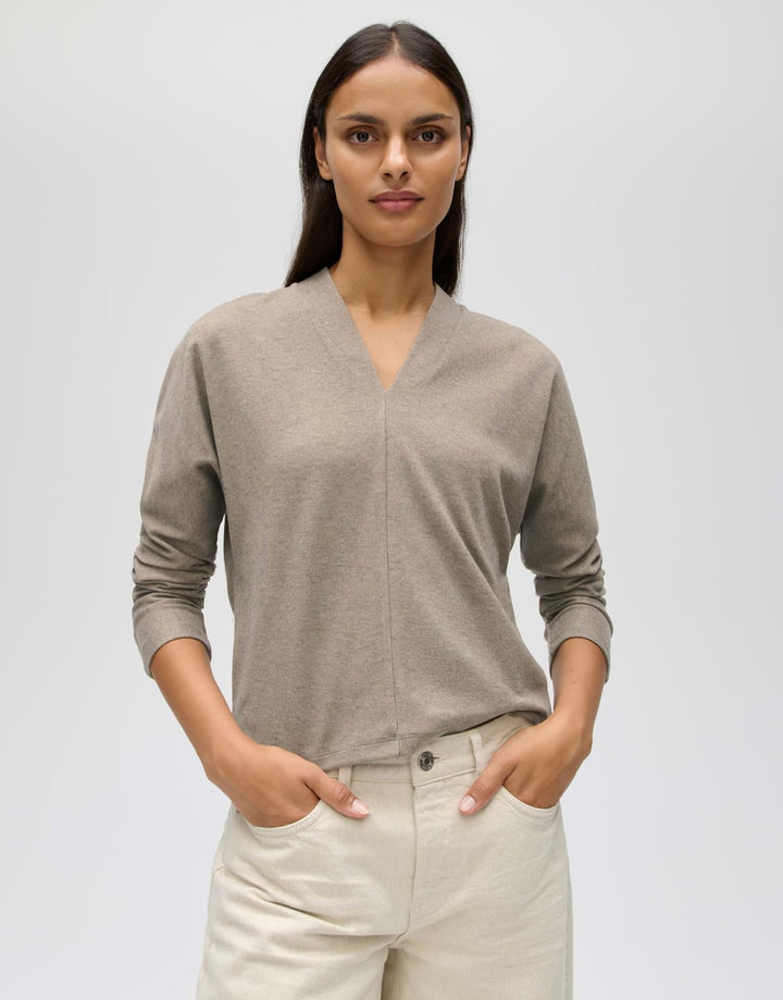 Opus Sadosa 10637313577475 top l/m dames bruin dessin