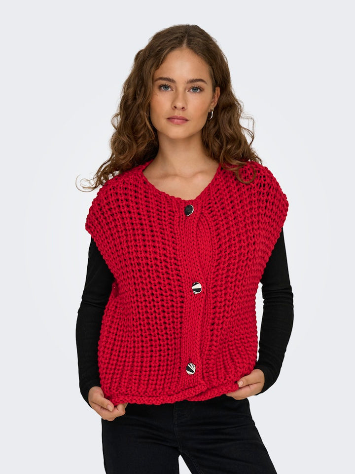 Only gilet gebreid rood – Chloe 15352208