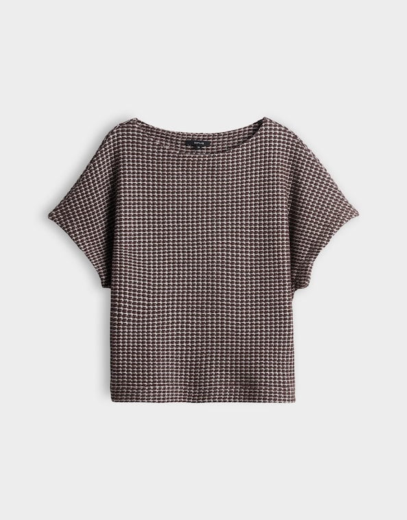 Opus Gutina top k/m dames bruin dessin
