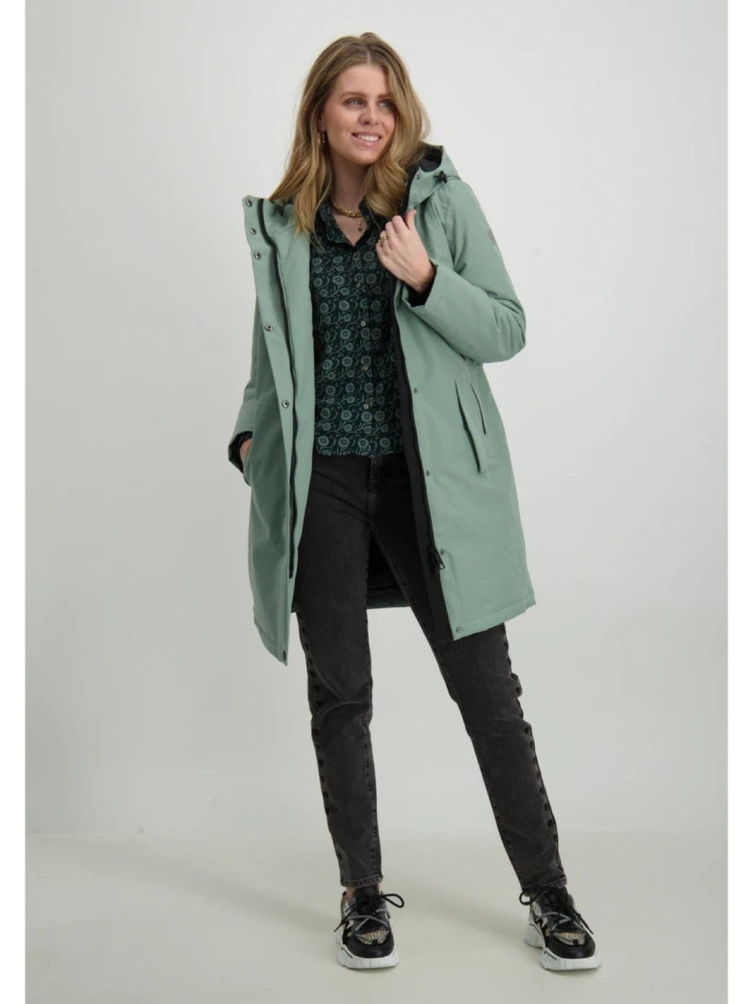 Covered L60359 Frida winterjas dames – lichtblauw