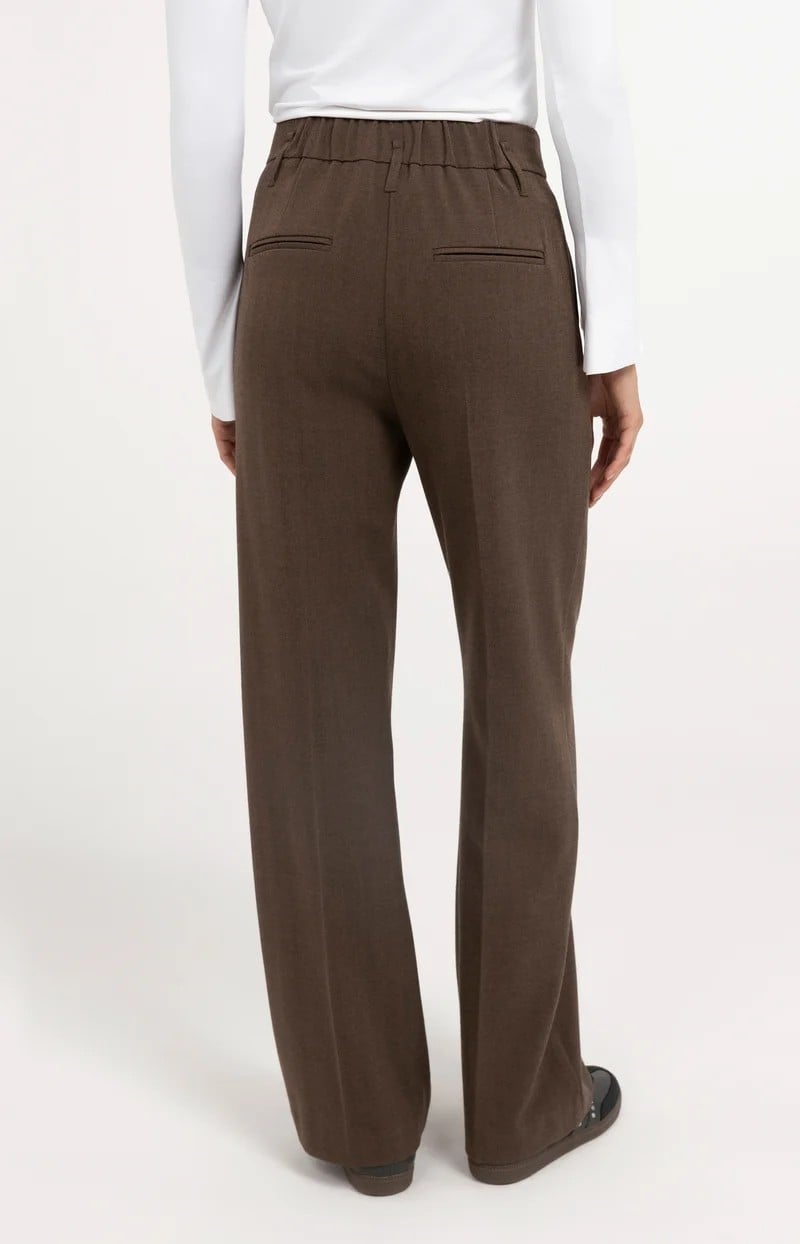 YAYA Women 01-301296-610 lange broek dames bruin melee