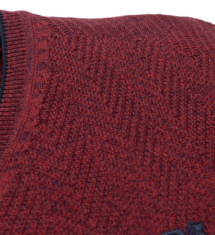 Lyle & Scott KN2110VC trui bordeaux – heren