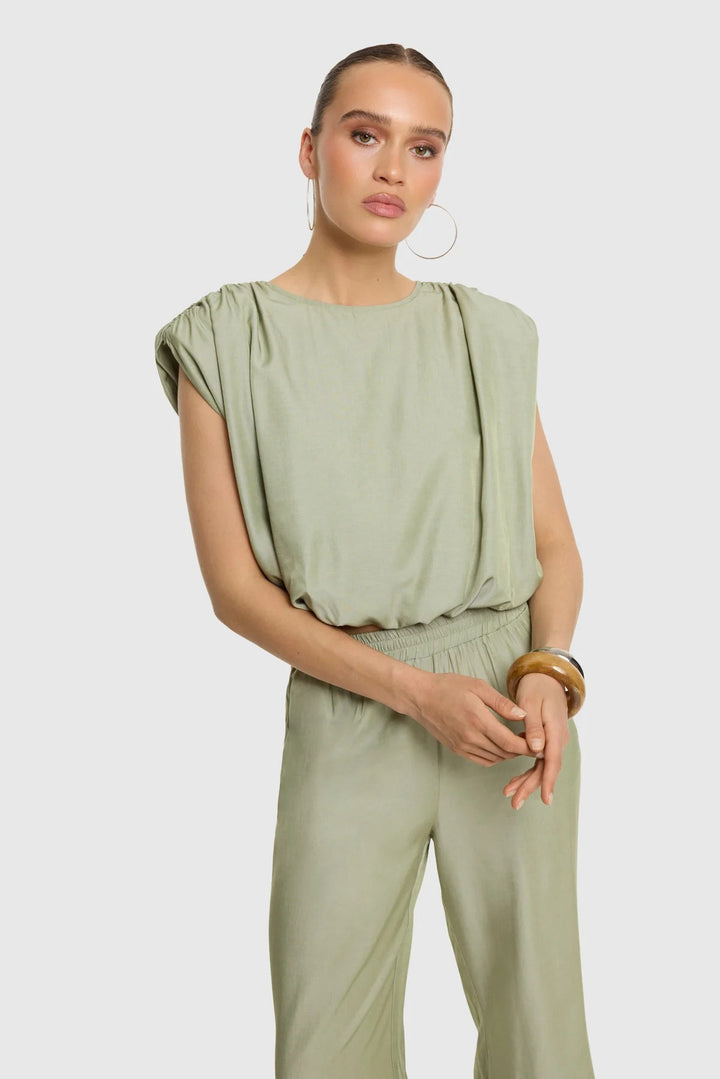 Refined department top oud groen – dames