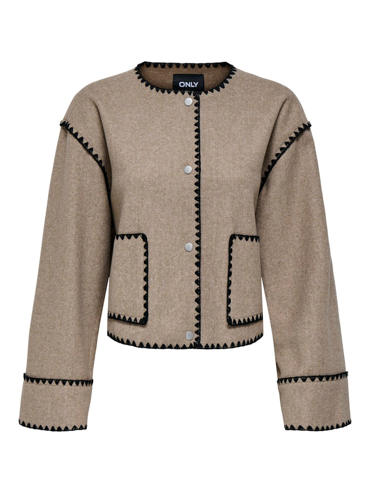 Only 15356908 Elba jack dames taupe – herfst/winter