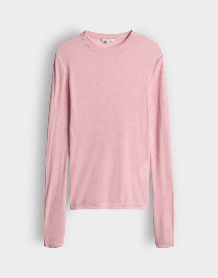 Opus Sefemina t-shirt l/m licht roze – dames
