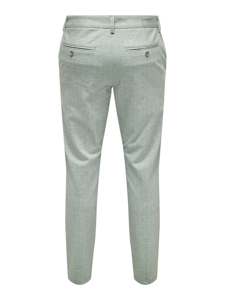 ONLY & SONS 22026836 mark lange broek heren groen dessin - L32