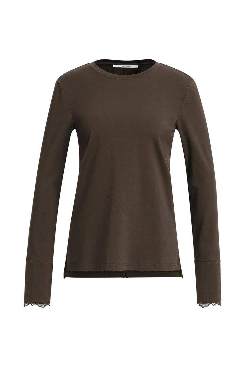 YAYA Women 01-709438-610 t-shirt l/m bruin