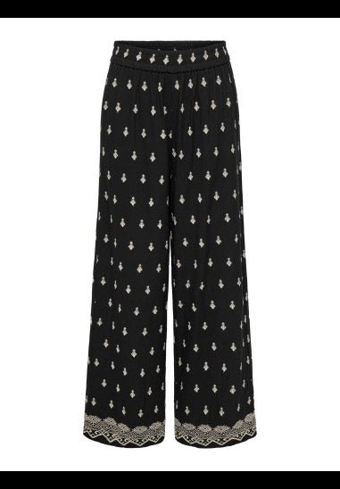 Only 15341410 willa lange broek dames – zwart dessin - L32