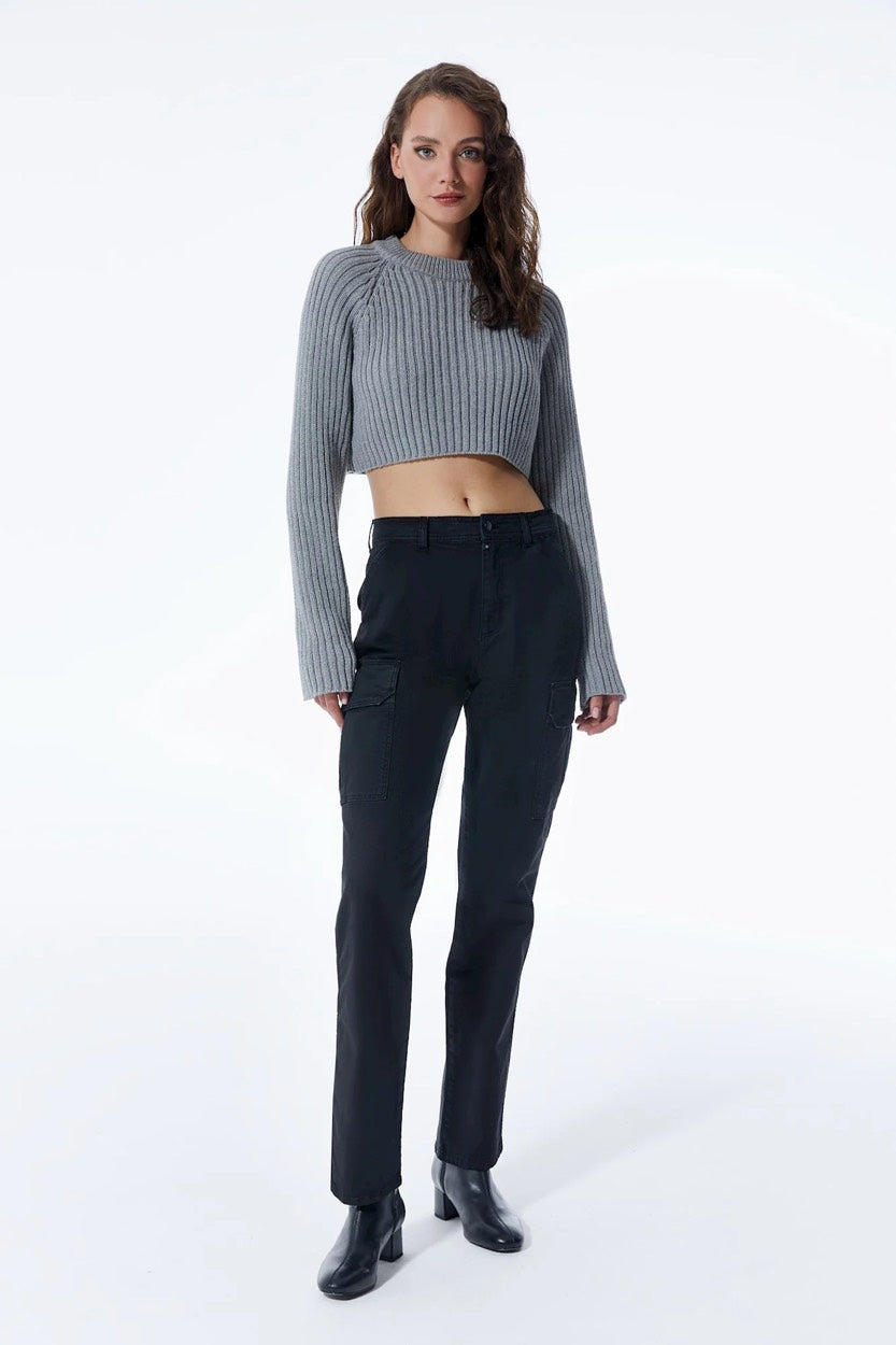 COJ Daphne jeans regular-straight fit zwart – dames - Black Denim